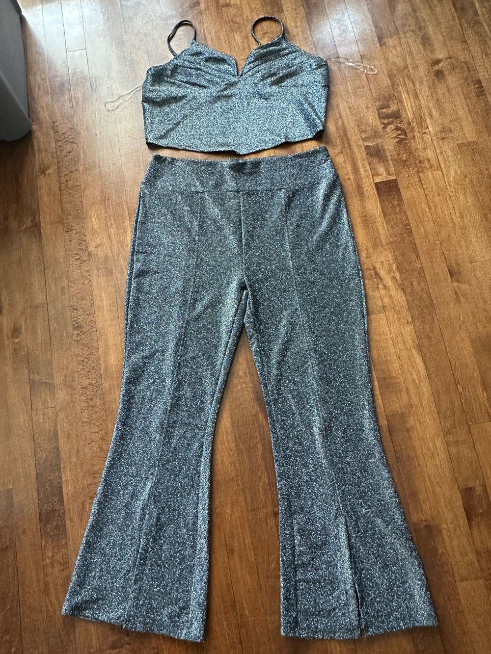 Madden NYC Silver 2pc Cami and Pants Set XXXL